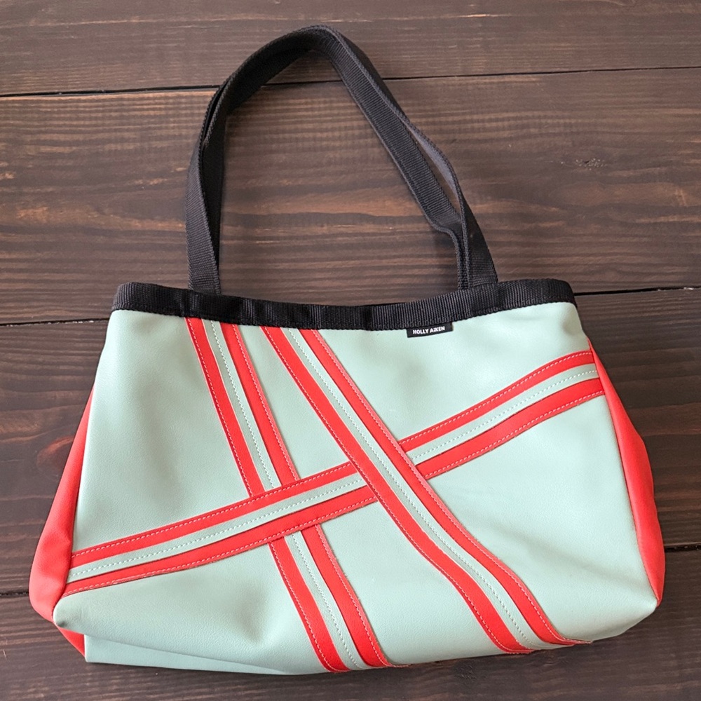 Holly Aiken Tote Bag - turquoise and orange